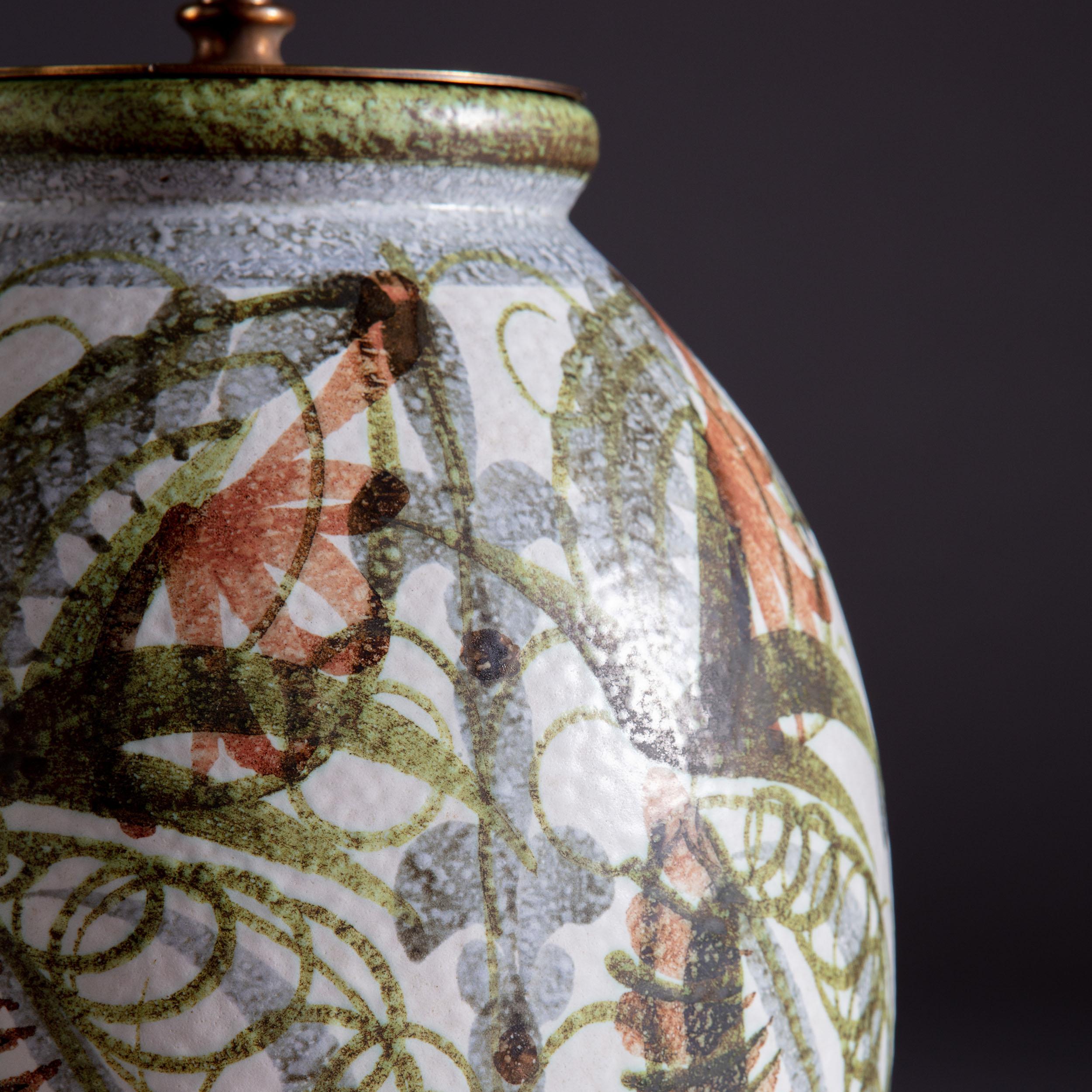 20th Century Bloomsbury Style Art Pottery Vase as a Table Lamp
