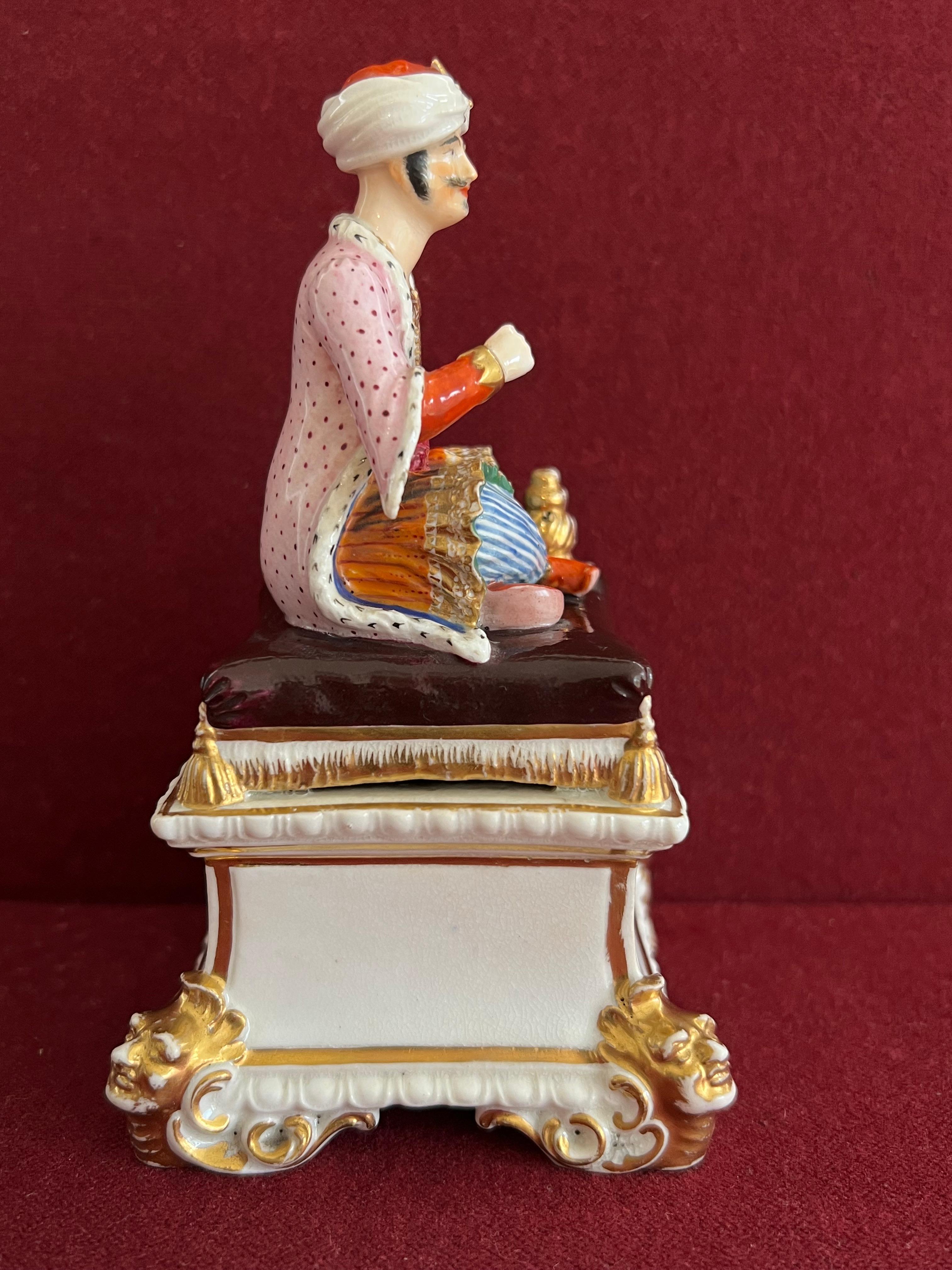Bloor Derby Porcelain Figure of a Seated Turk C.1820 For Sale 1