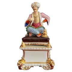 Bloor Derby Porcelain Figure of a Seated Turk C.1820