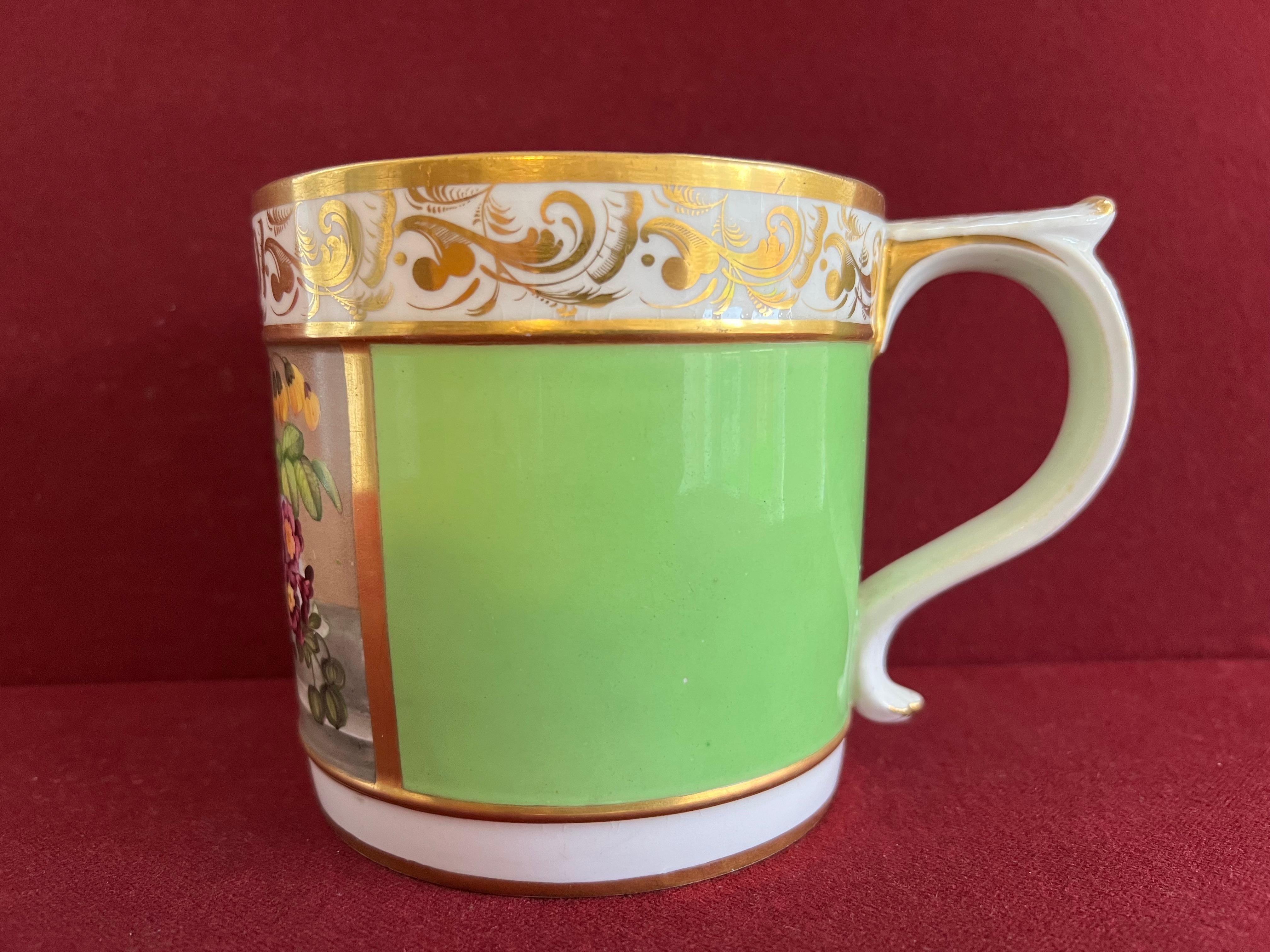 Europeo Bloor Derby Porcelain Porter Mug in stile acciaio C.1820-1825 in vendita