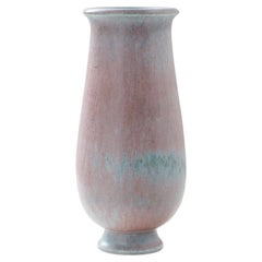 A blue and purple hares fur glazed vase by Gunnar Nylund