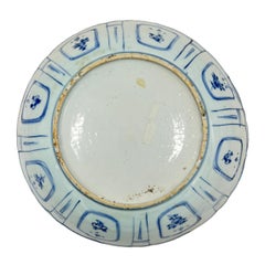 Blue and White Kraak Porcelain Charger Ming Dynasty, Wanli Period