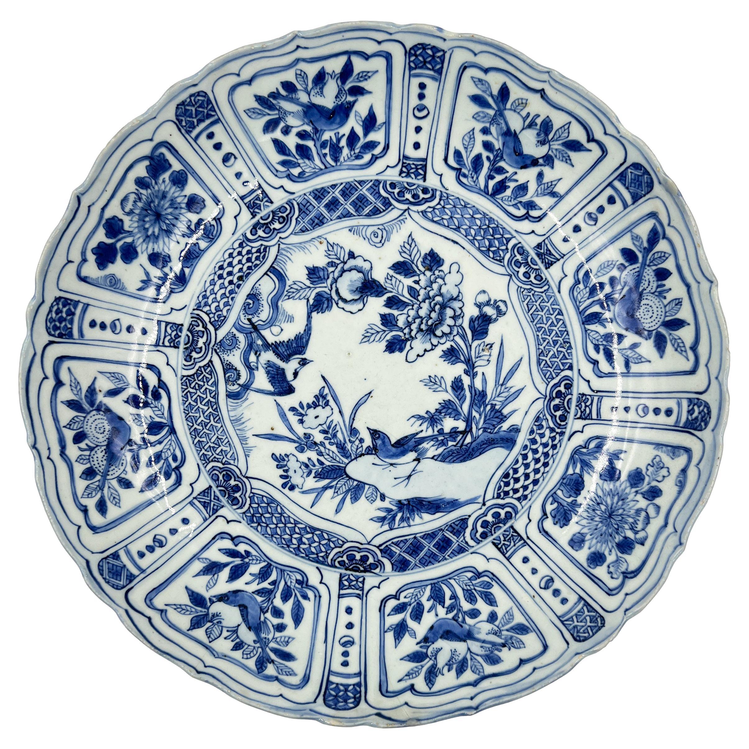 Blue and White Kraak Porcelain Charger Ming Dynasty, Wanli Period