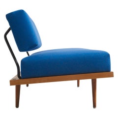 Blue Daybed with Adjustable Backrest, Josef Pentenrieder