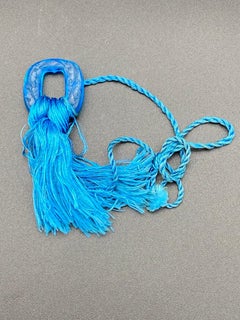 Blue Glass Art Nouveau Glass Lezard  Pendant by R.Lalique