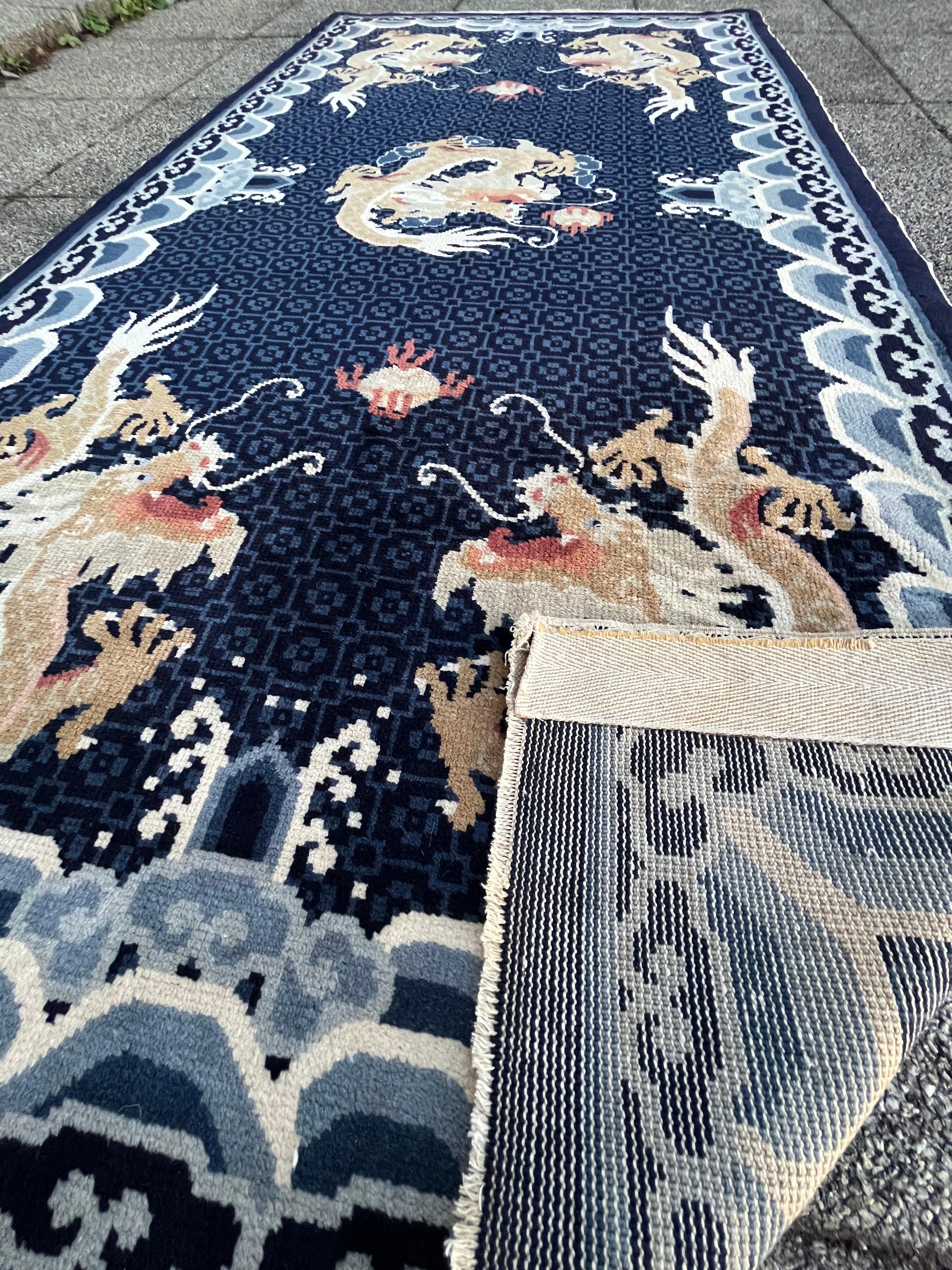 A Blue Ground Wool Carpet, China For Sale 4