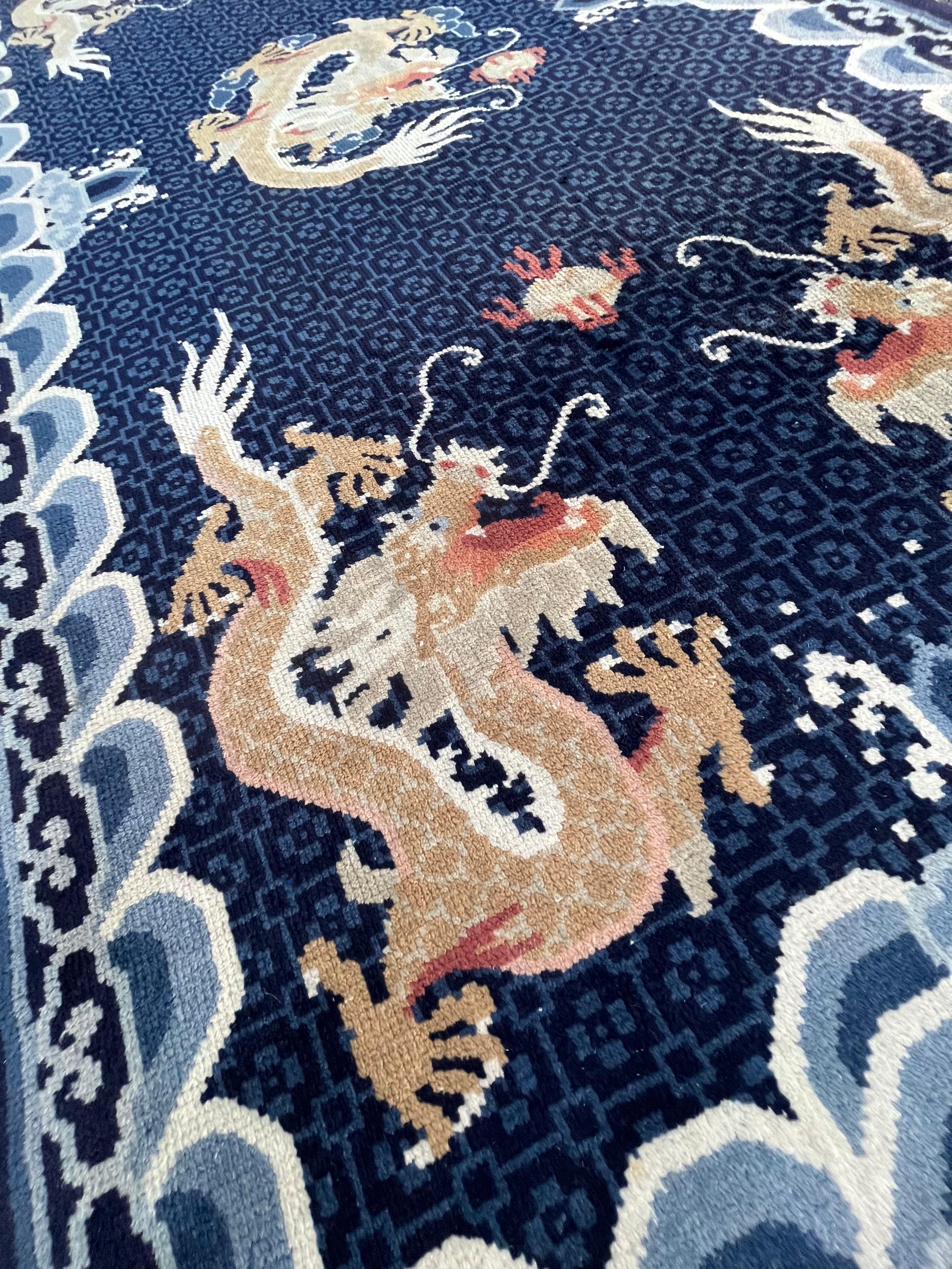A Blue Ground Wool Carpet, China For Sale 1