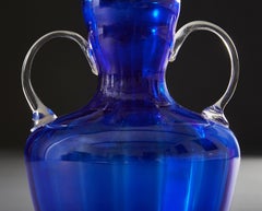Blue Murano Glass Vase as a Table Lamp