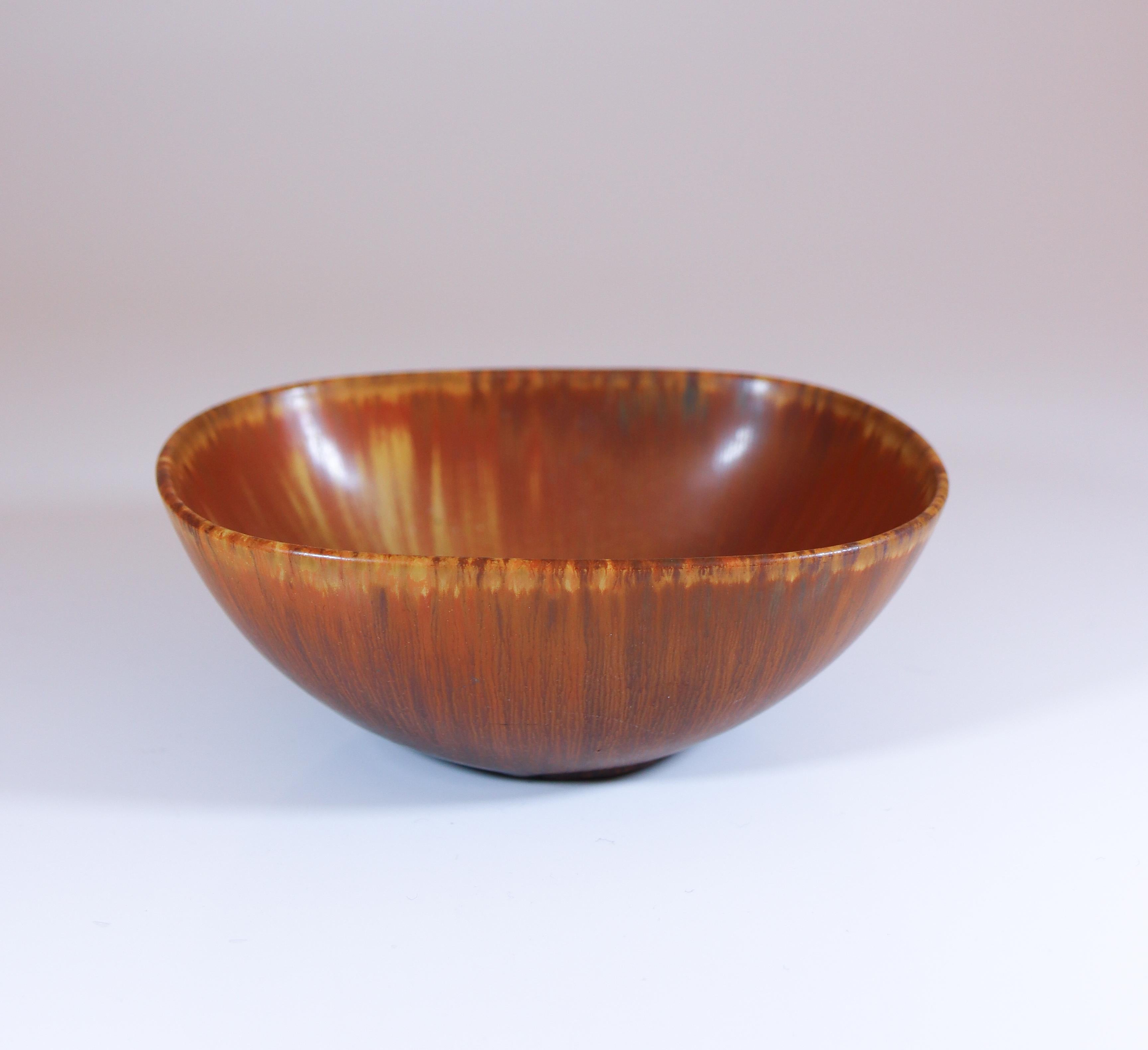 Scandinavo moderno Ciotola in ceramica blu d'epoca - Gunnar Nylund - Rörstrand Svezia 1950s in vendita