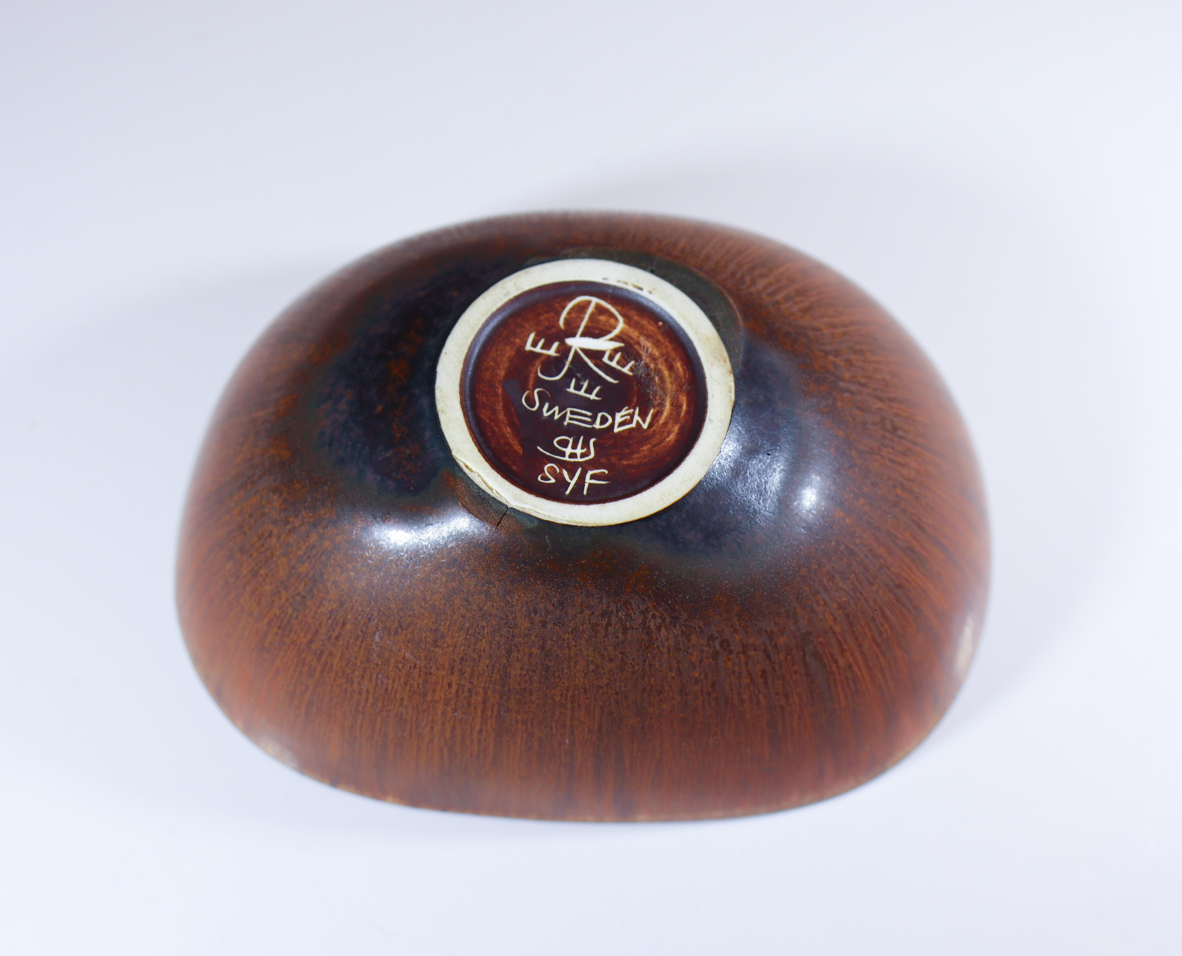 Ceramica Ciotola in ceramica blu d'epoca - Gunnar Nylund - Rörstrand Svezia 1950s in vendita