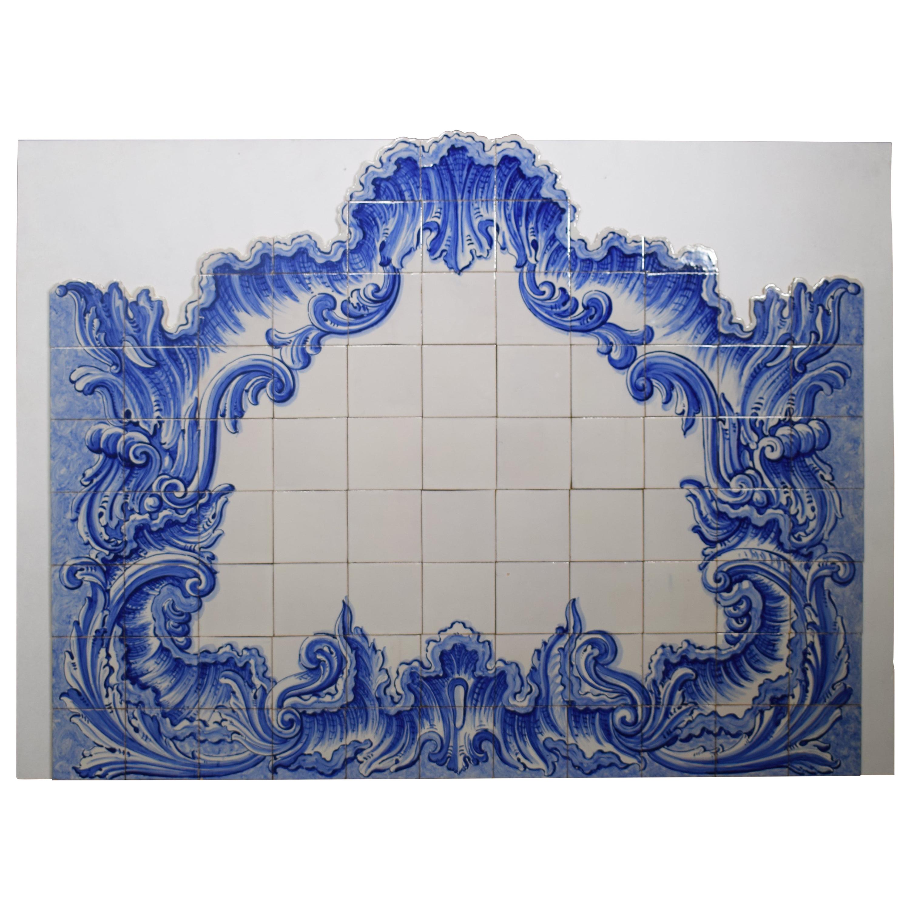Blue & White Tile Wall Ornament, Exquisite Detail