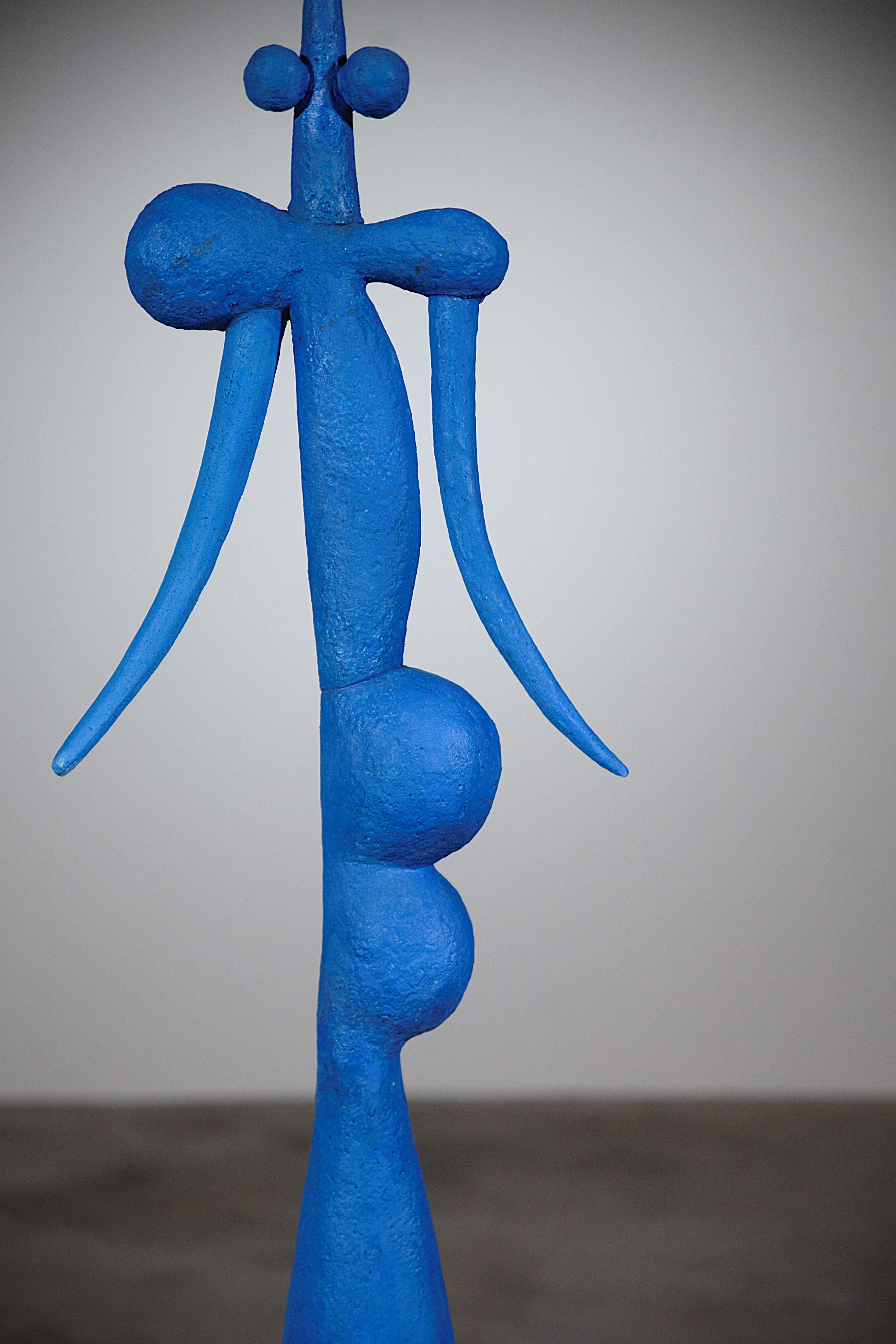A Blue Women Ceramic Sculpture by Roger Capron Vallauris France 2000's (Französisch) im Angebot