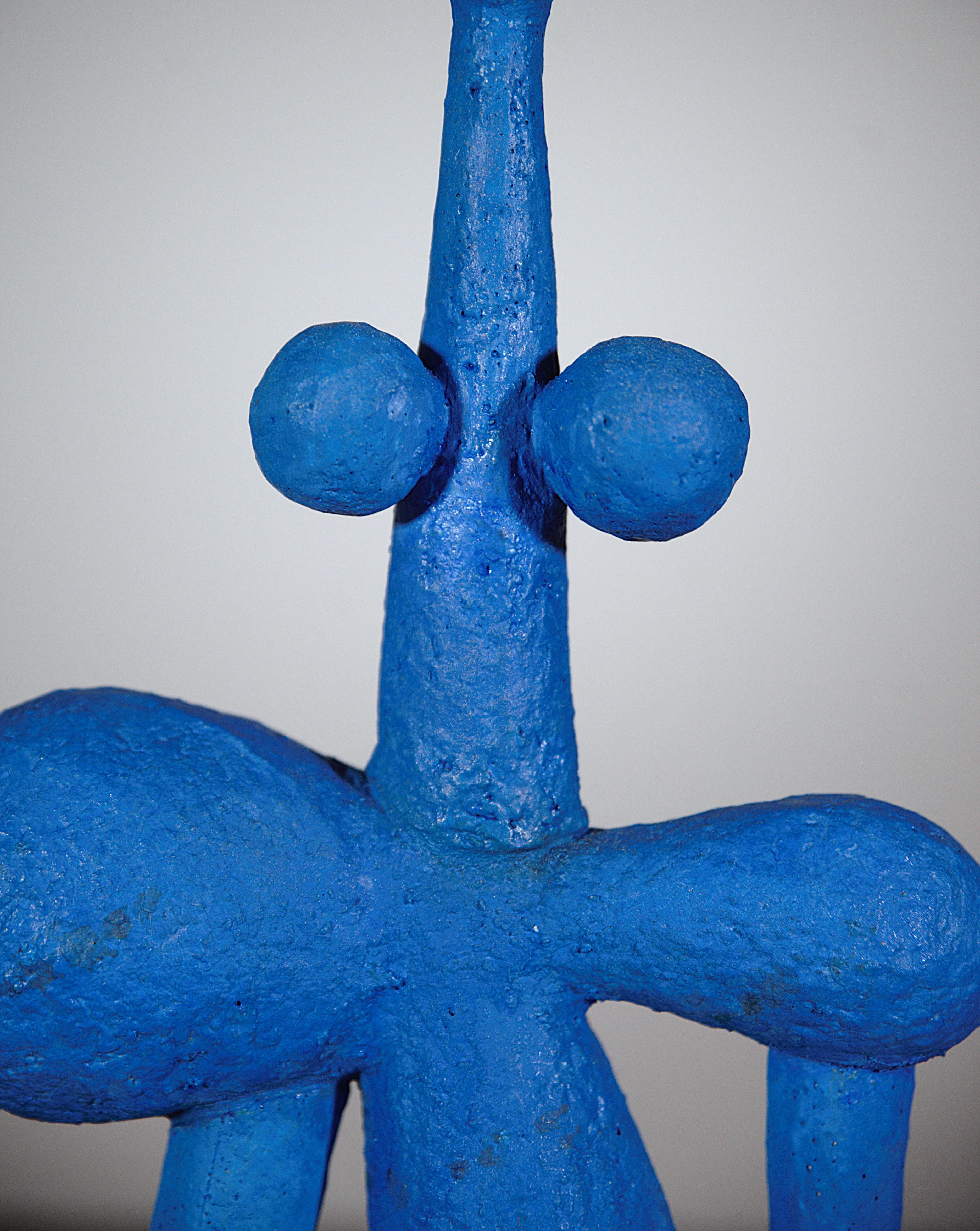 A Blue Women Ceramic Sculpture by Roger Capron Vallauris France 2000's (21. Jahrhundert und zeitgenössisch) im Angebot