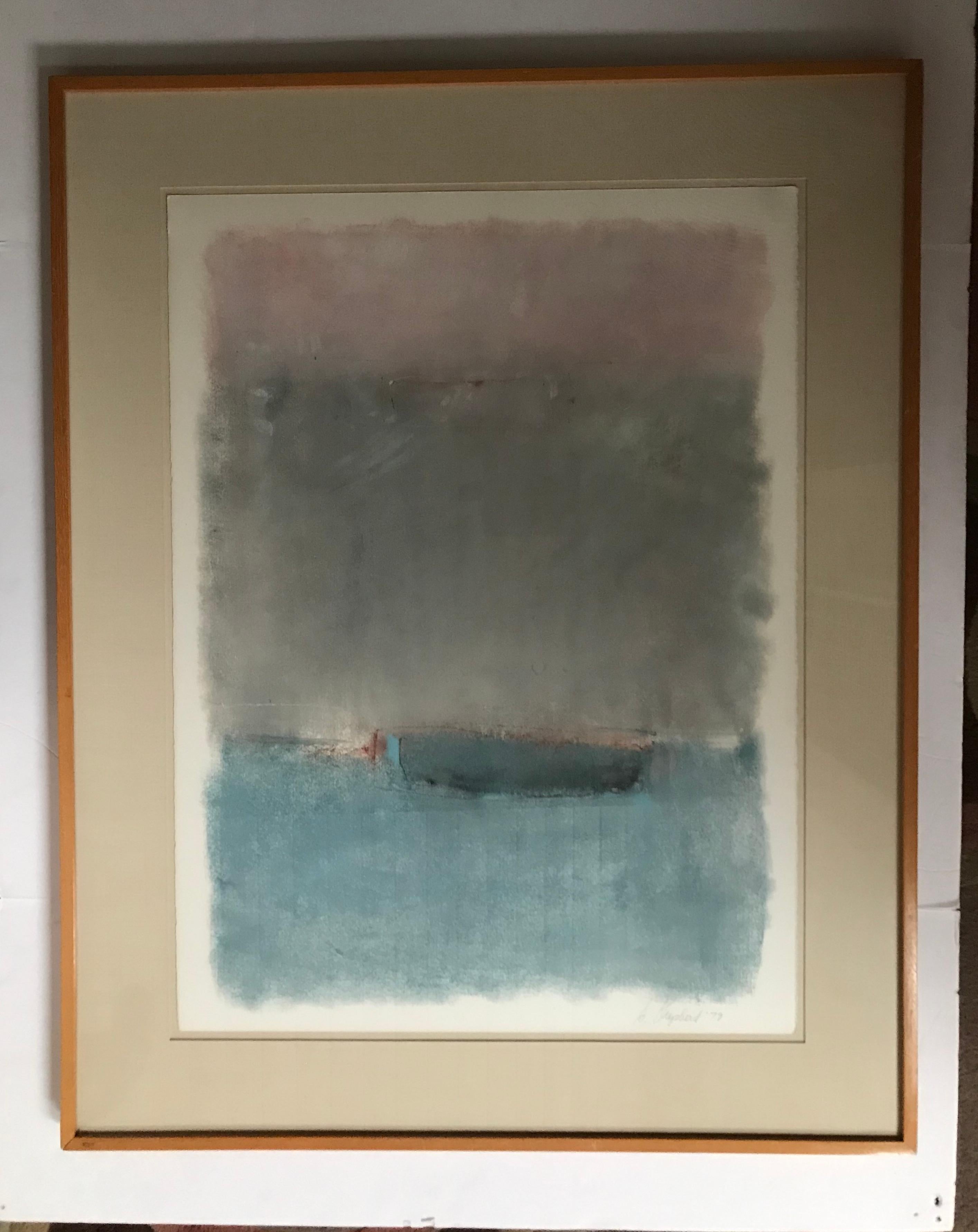 Boat Lost at Dusk Watercolor Signed Shelly Shepperd, 1979 3