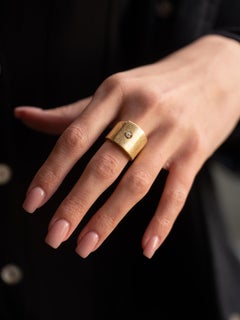 Bold 18k Ring, Discreetly Set with 0.69 Carat Diamonds by Urart