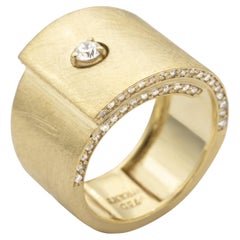 Bold 18k Ring, Discreetly Set with 0.69 Carat Diamonds by Urart