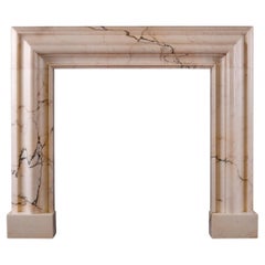 Antique A Bolection Fireplace in Povanazzo Marble