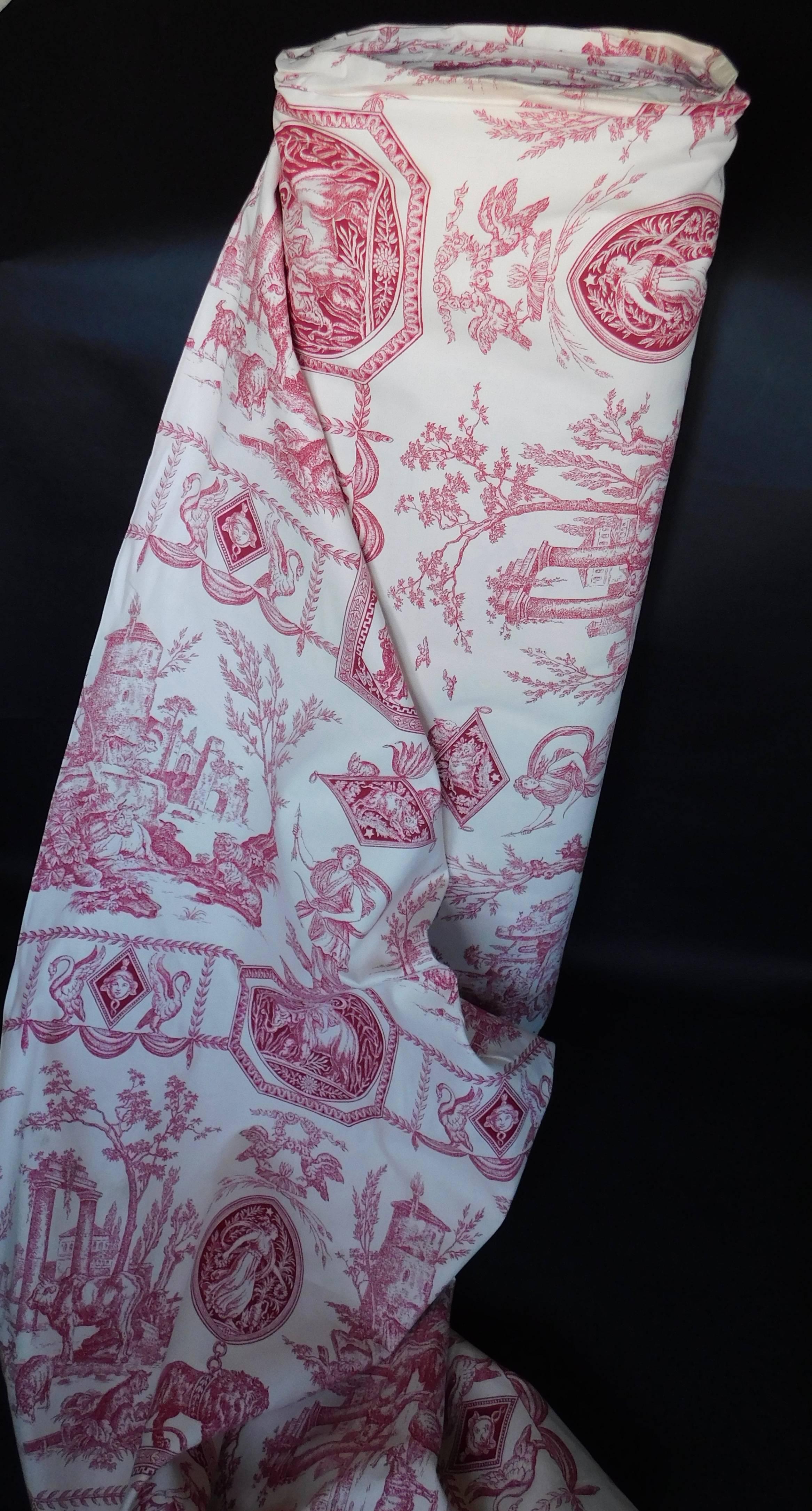 Cotton Bolt of Vintage French Red and White Toile 