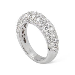 A Bombé Style Diamond Set Half Eternity Ring
