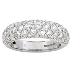 A Bombé Style Diamond Set Half Eternity Ring