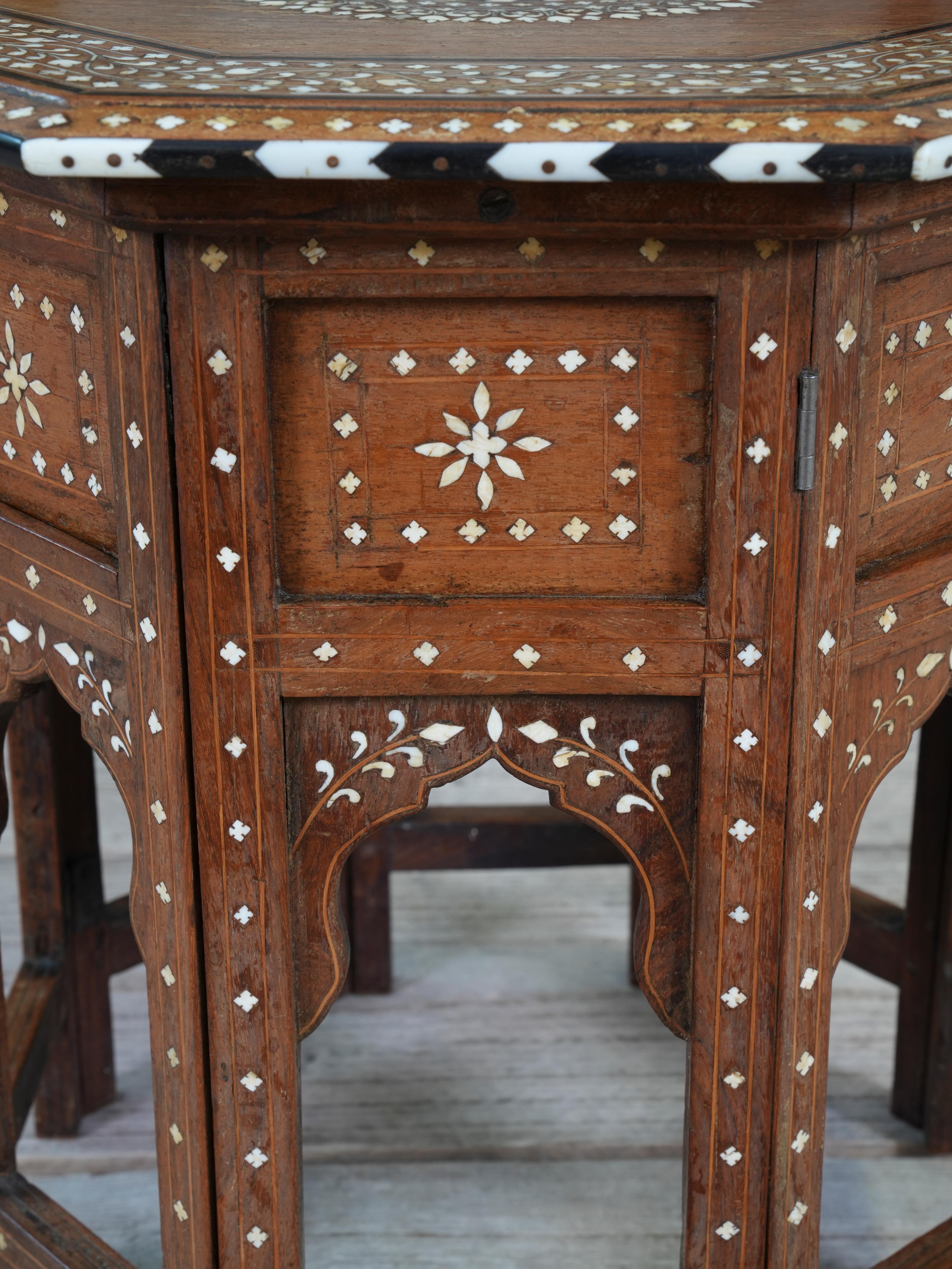 19th Century Bone & Ebony Inlaid Hoshiarpur Table
