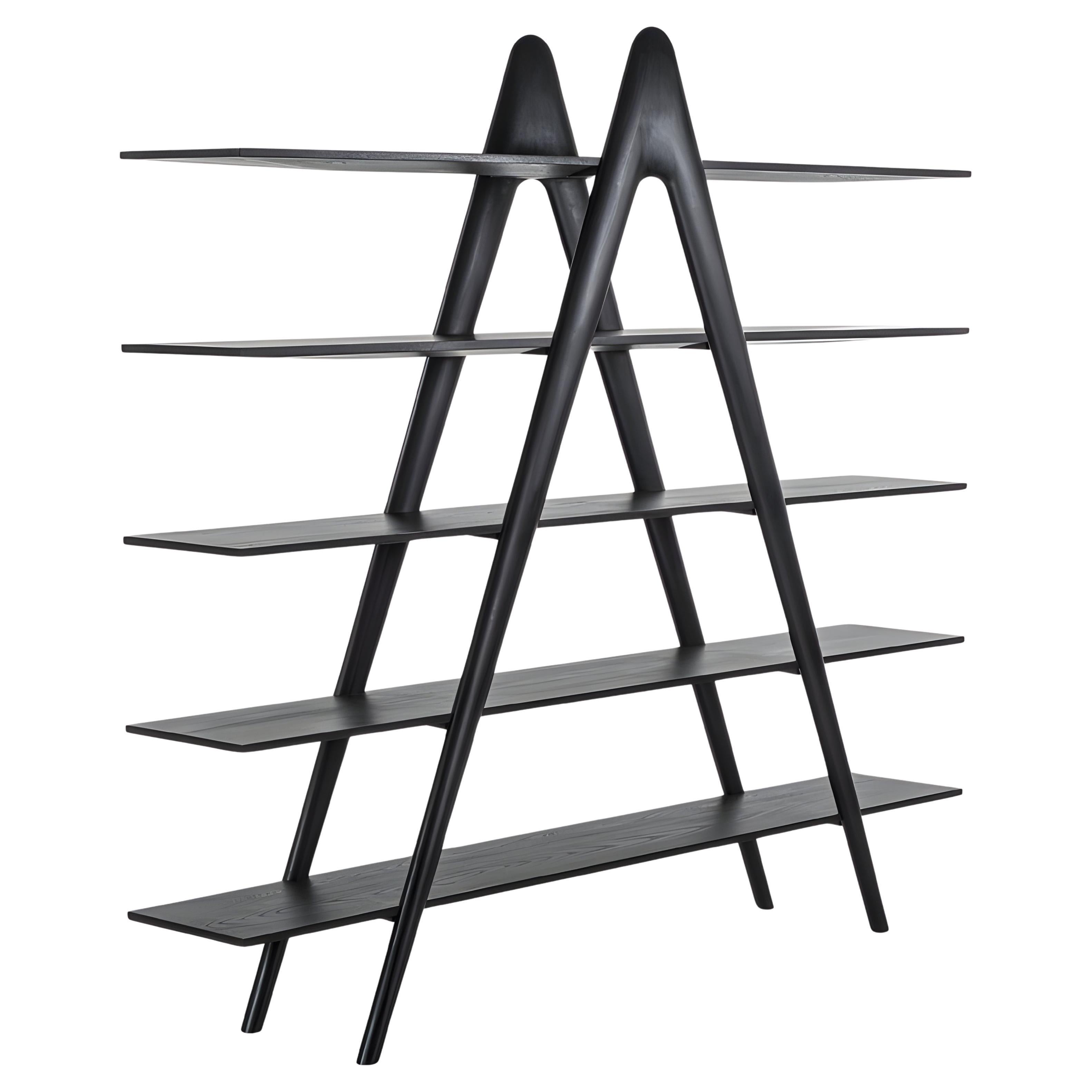 A-BOOK Libreria in rovere massiccio, disegnata da Fabio Di Bartolomei per Riva1920