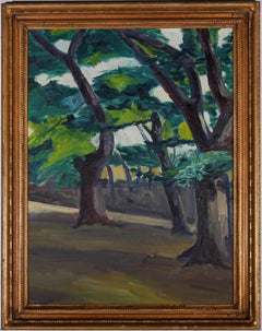A. Bordeau - Framed French School 20th Century Oil, Sweeping Cedars