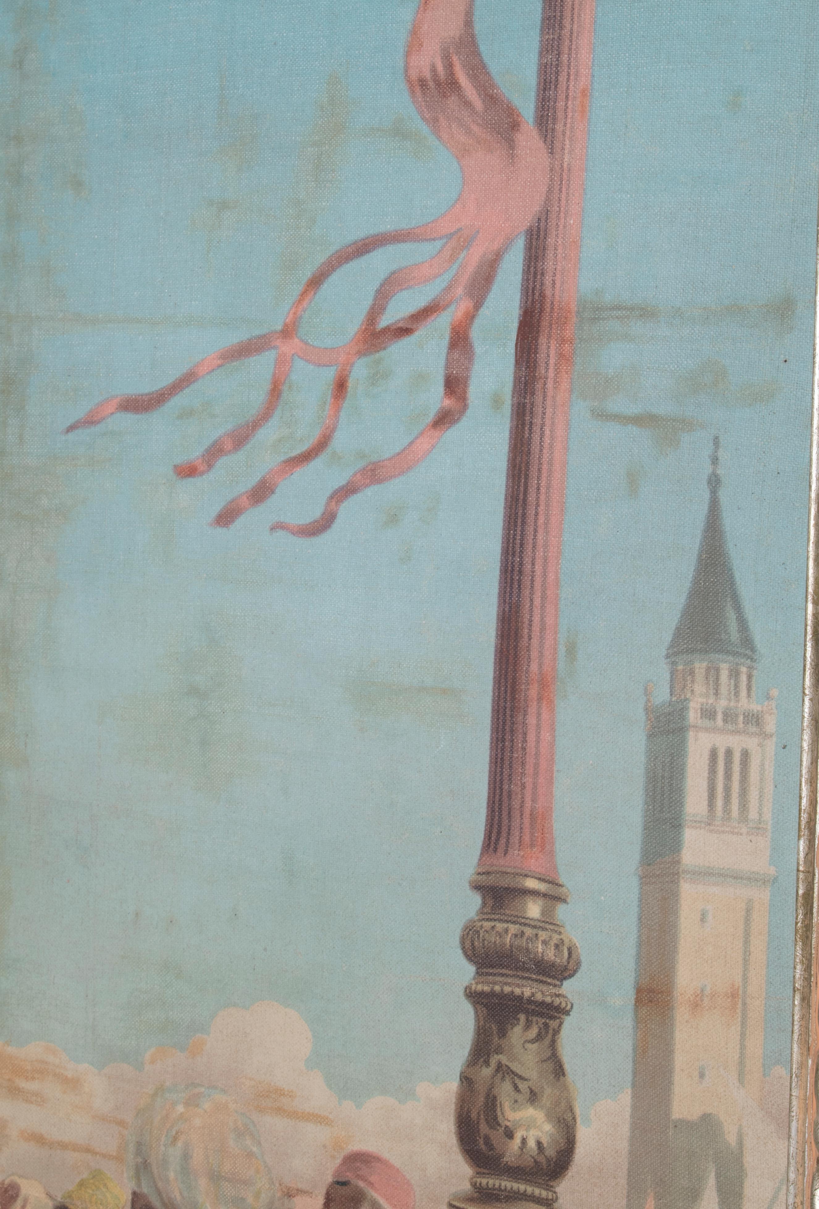 A. Borsari da Delleani 1920s French Framed Oil on Canvas Venice Scene 4