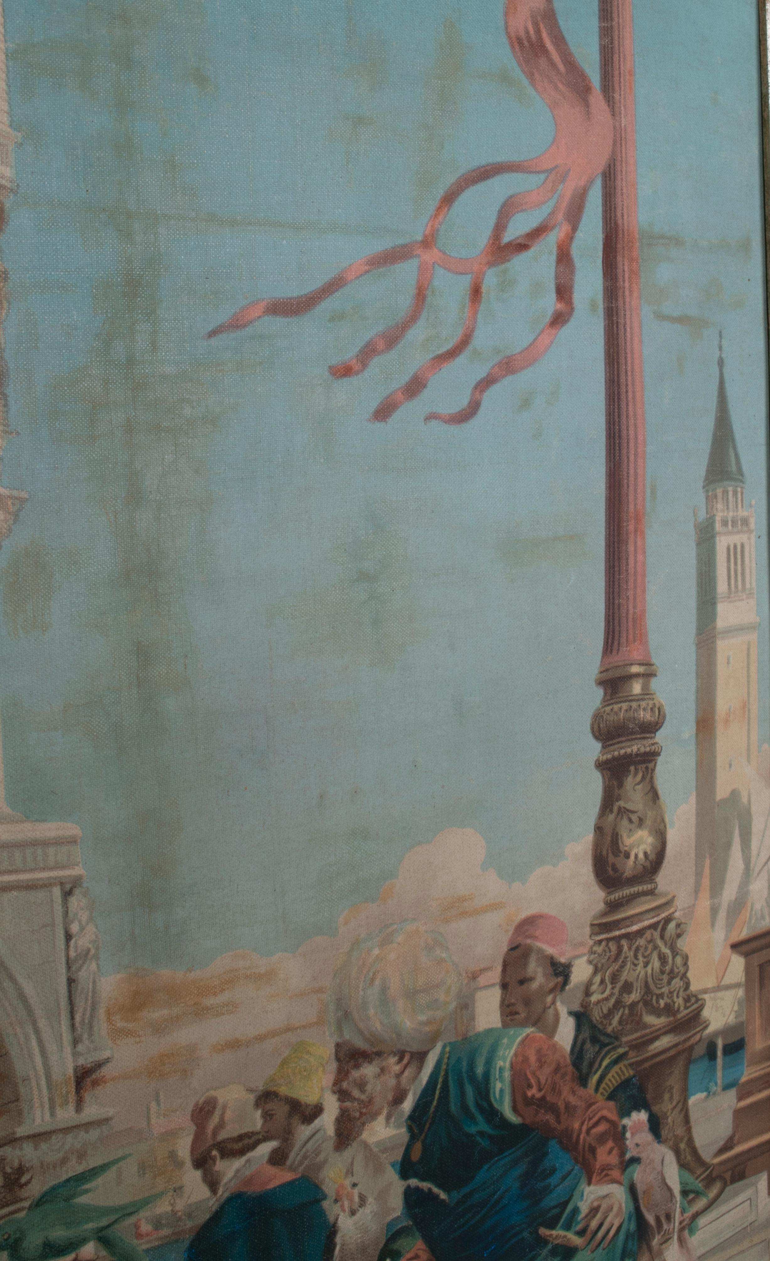 20th Century A. Borsari da Delleani 1920s French Framed Oil on Canvas Venice Scene