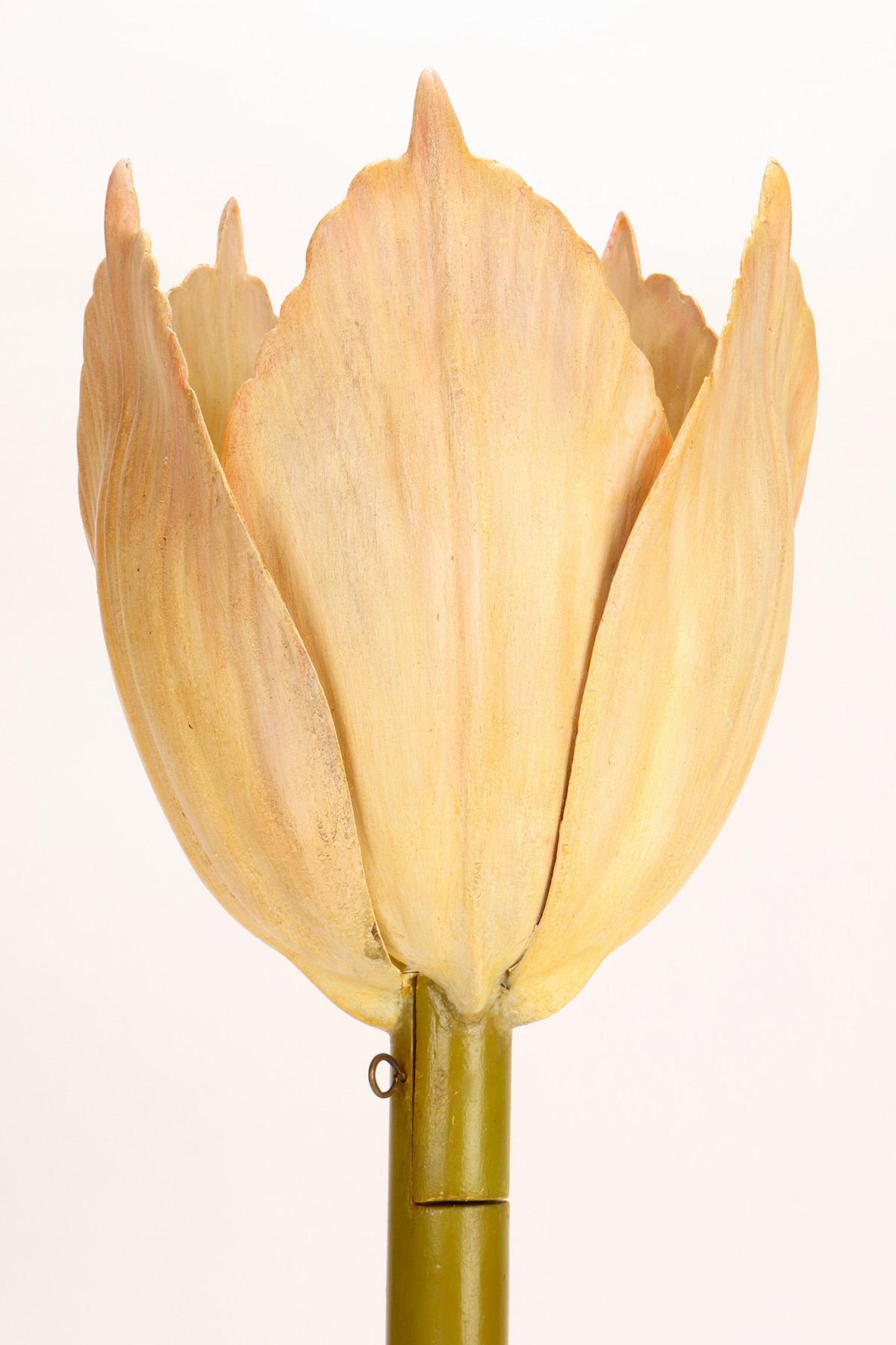 A botanic model of a pale pink tulip, Brendel, Germany 1880.  In Good Condition For Sale In Milan, IT
