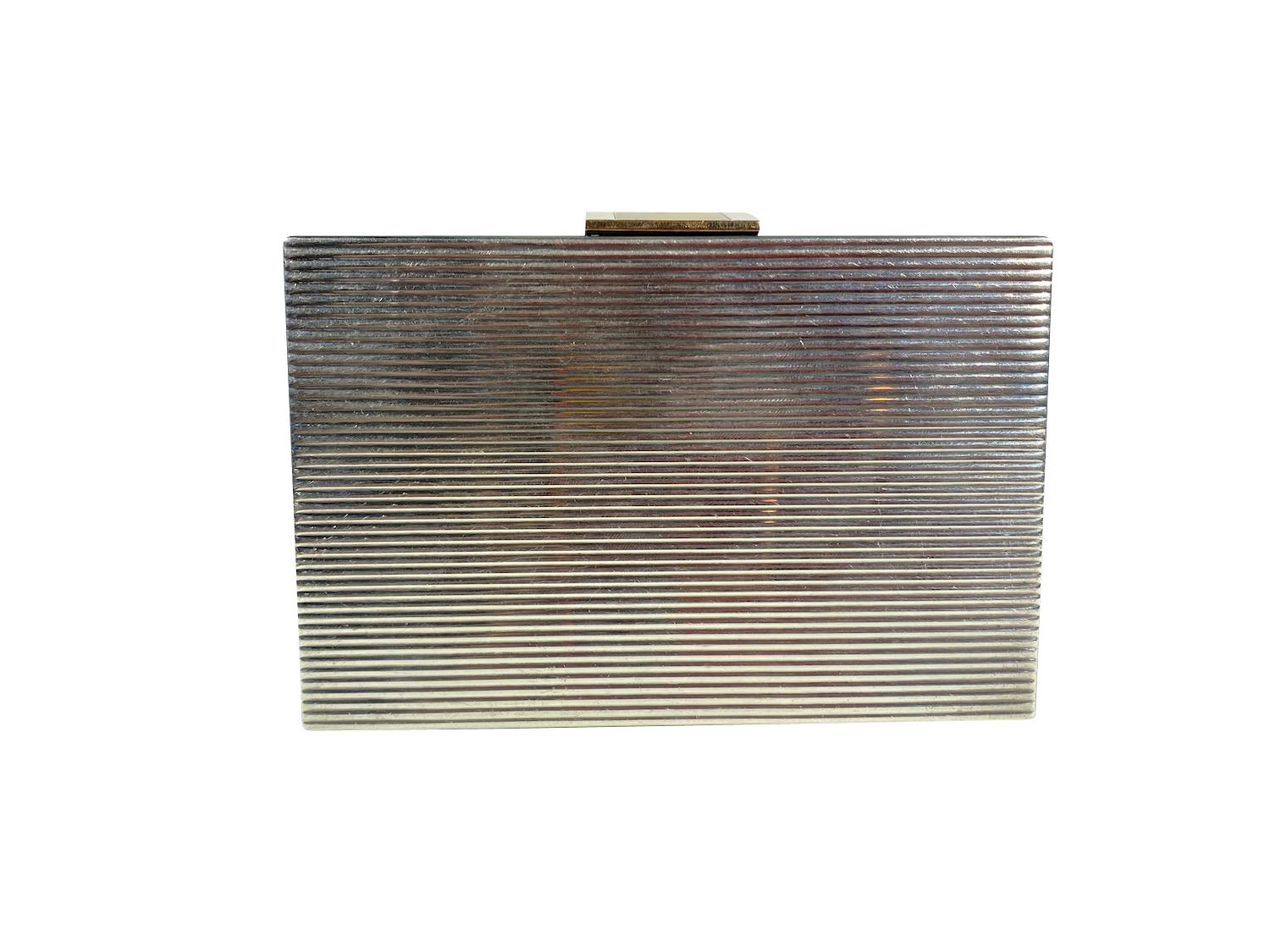 Français A Boucheron Paris, or 18 carats  Minaudière en Silver et Vermeil Circa 1940 en vente