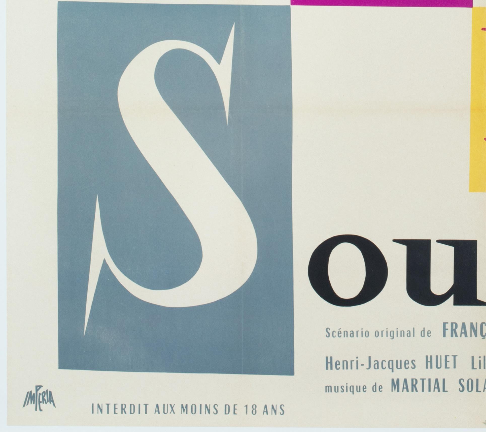 A BOUT DE SOUFFLE 1960 Französisches Grande-Filmplakat, Filmplakat, CLEMENT HUREL im Angebot 2
