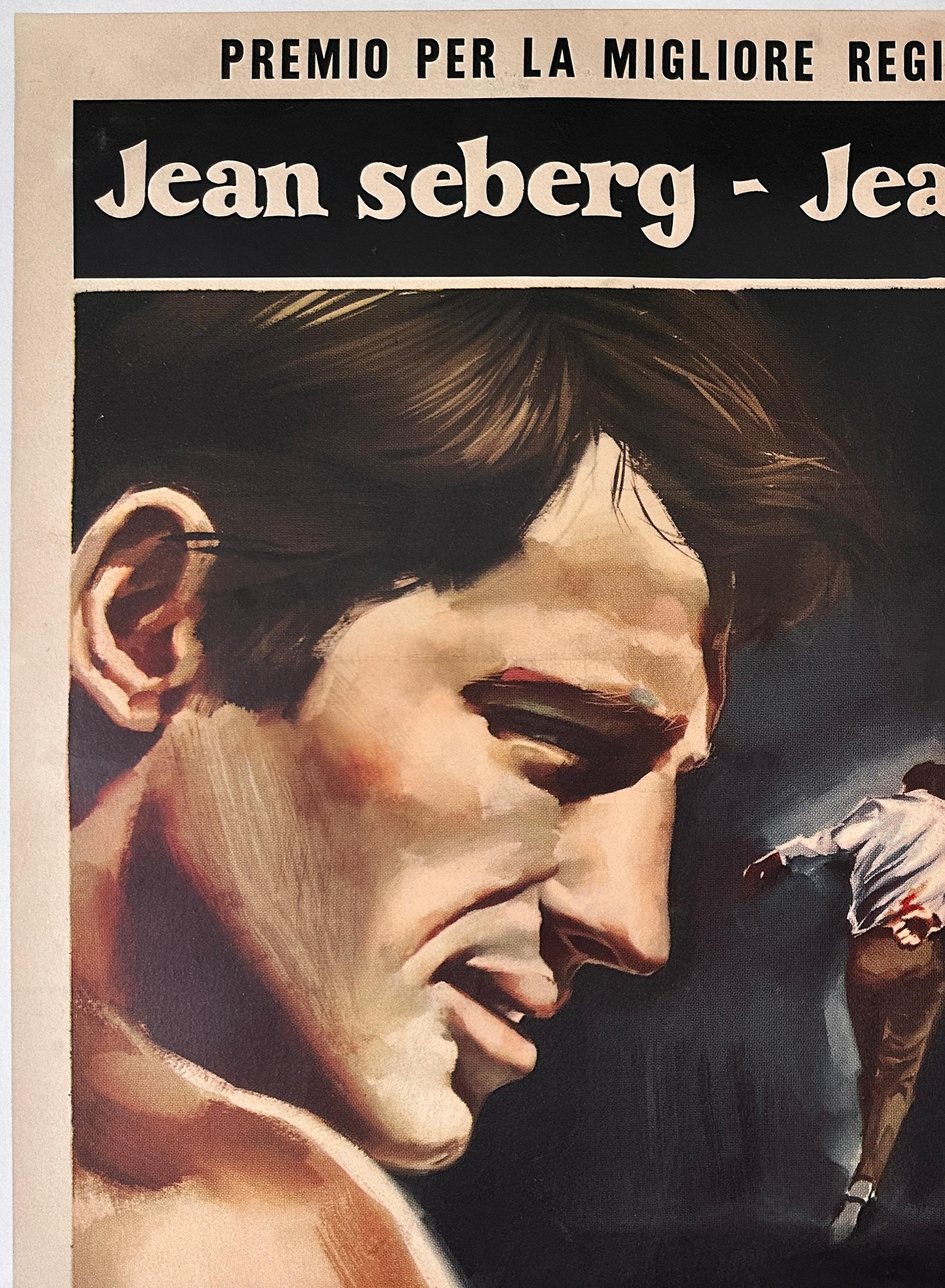 A Bout De Souffle, Italienisches 2 Foglio-Filmplakat, Sandro Symeoni, „A Bout De Souffle“, 1960 im Zustand „Hervorragend“ im Angebot in Bath, Somerset