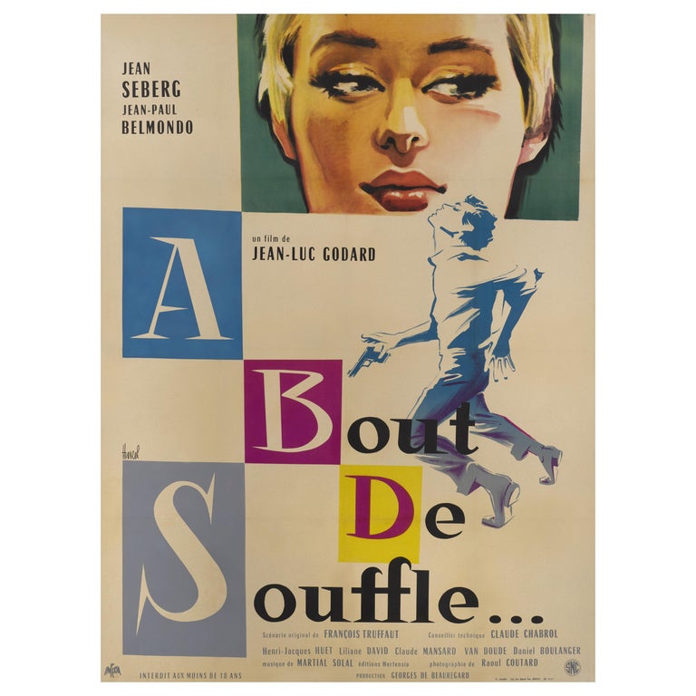 A Bout De Souffle Film Poster 1960 For Sale At 1stdibs
