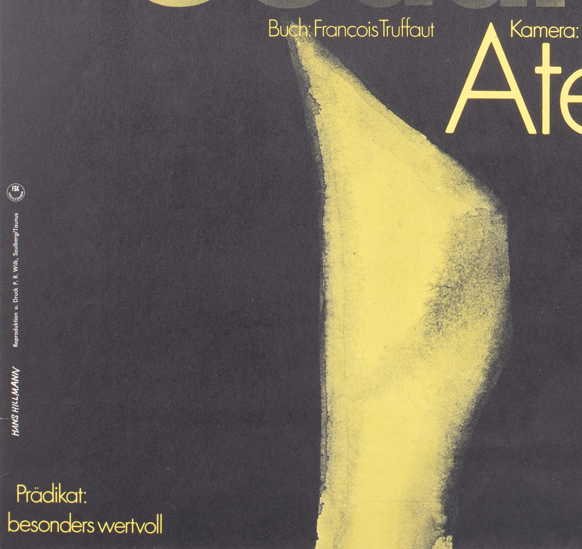 A Bout de Souffle R1960s German A1 Film Movie Poster, Hans Hillmann For Sale 2