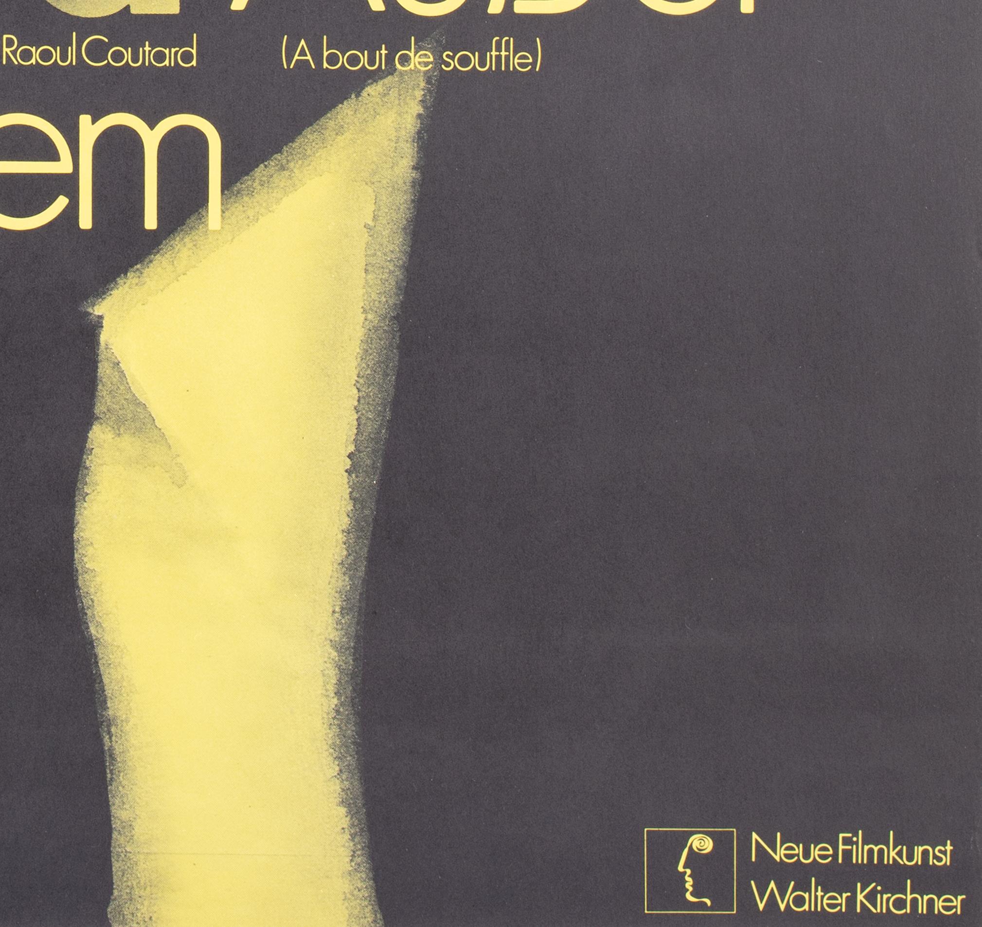 A Bout de Souffle R1960s German A1 Film Movie Poster, Hans Hillmann For Sale 3
