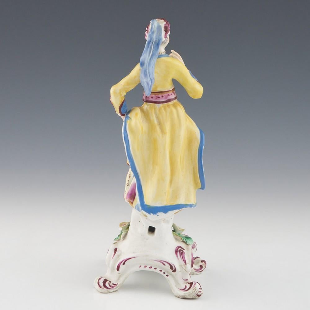 A Bow Porcelain Figure of a Female Turkish Dancer, c1765 In Good Condition For Sale In Tunbridge Wells, GB
