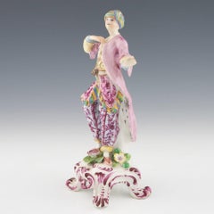 A Bow Porcelain Figure of a Turkish Dancer, c1765