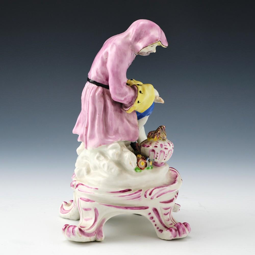 English A Bow Porcelain Figure of Winter, c1765 For Sale