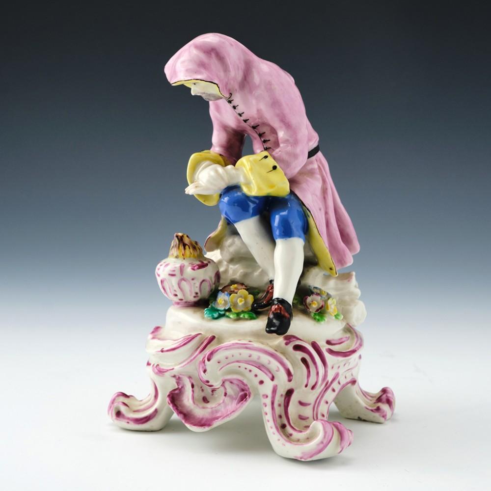 A Bow Porcelain Figure of Winter, c1765 In Good Condition For Sale In Tunbridge Wells, GB
