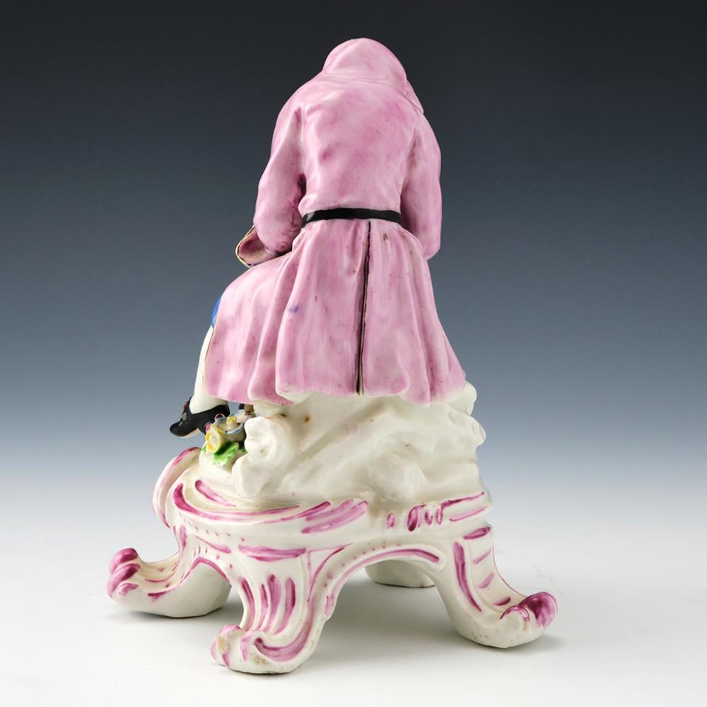 18th Century and Earlier A Bow Porcelain Figure of Winter, c1765 For Sale