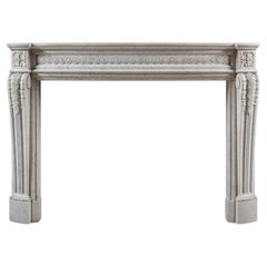 Gewölbter Kamin im Louis-XVI-Stil aus dem 19.