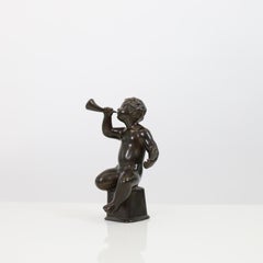 ‘Boy with Horn’ Diskometal Bust by Just Andersen, 1930s, Denmark