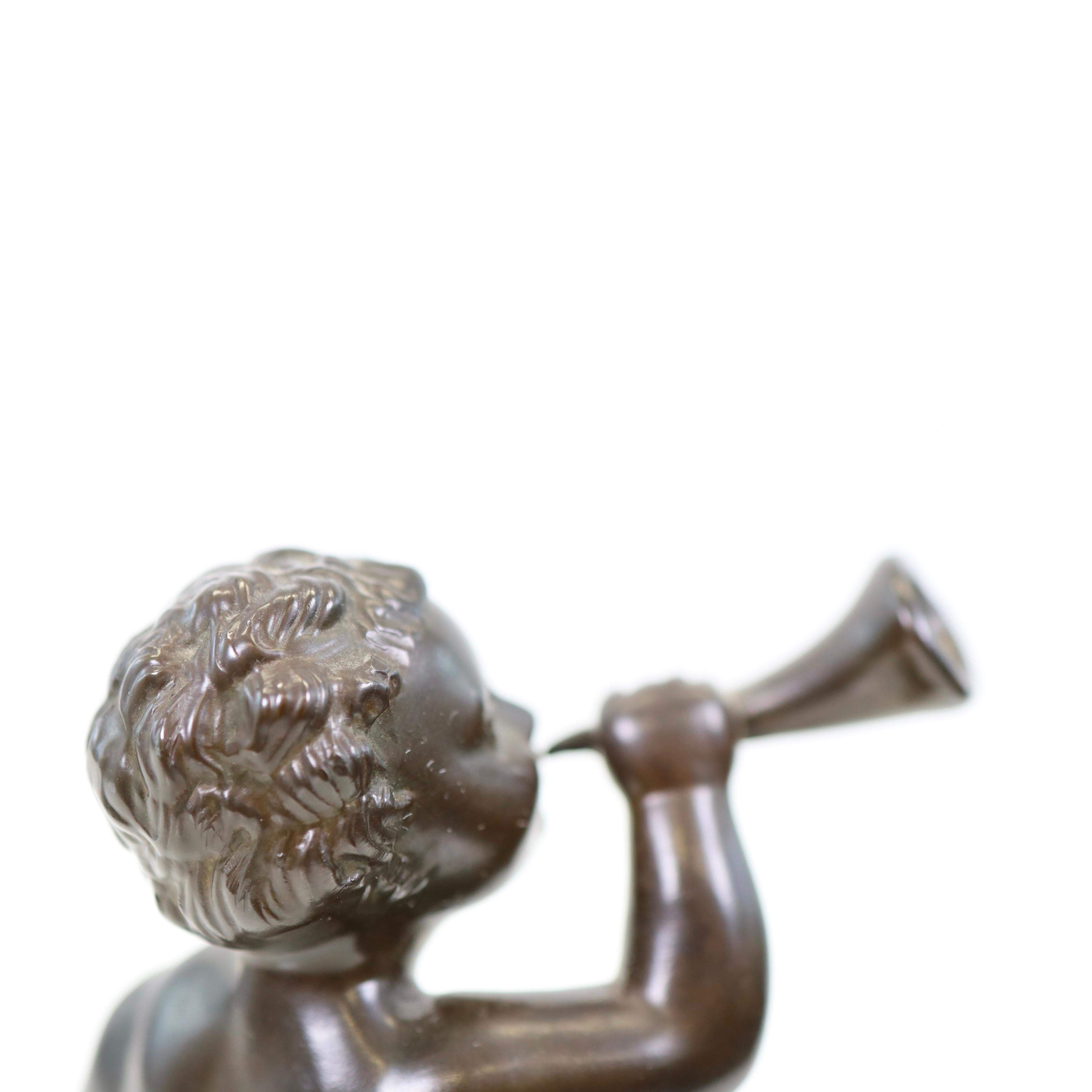 A ‘Boy with horn’ bust by Just Andersen, 1930s, Denmark For Sale 1