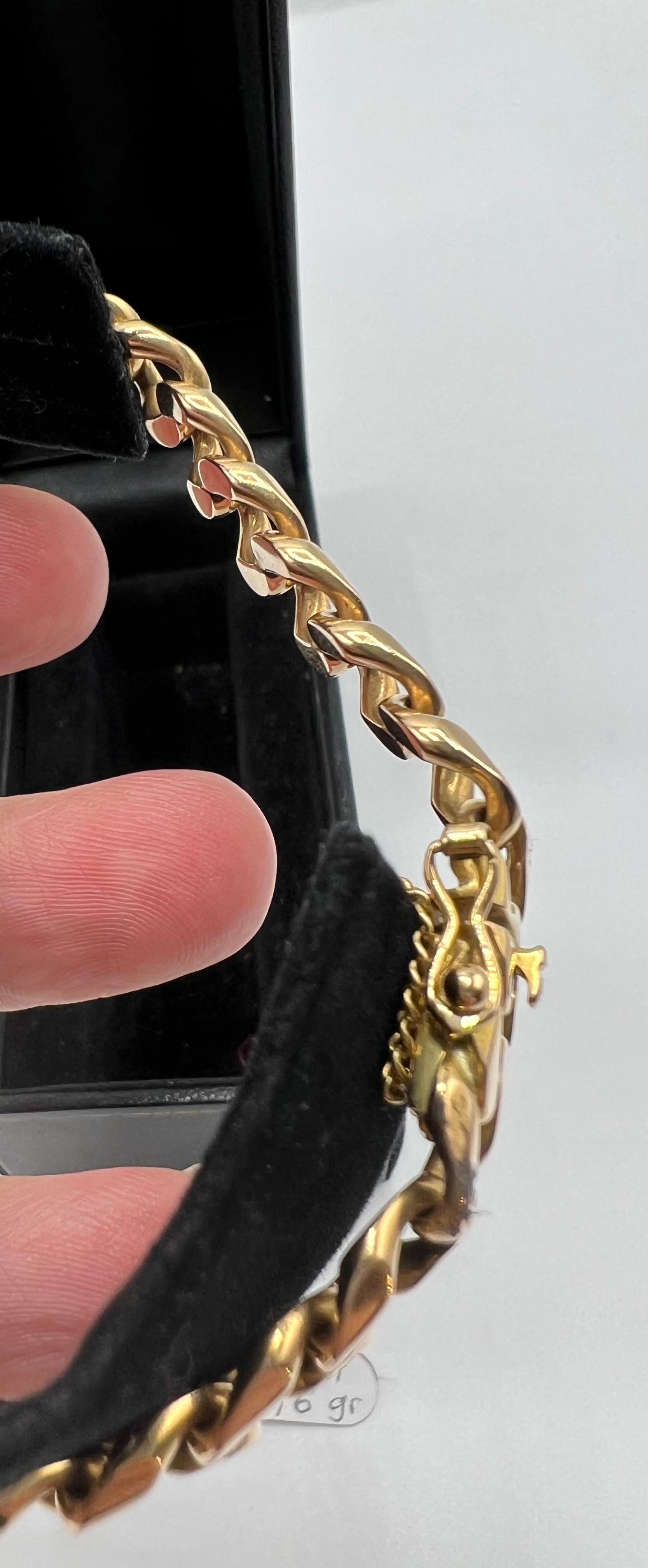 Women's or Men's Bracelet in 18 Carat Gold, Solid Gold, Total Weight: 44.60 Grams