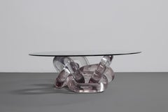 Bracelet, Resin Coffee Table with Glass Top by Hua Wang
