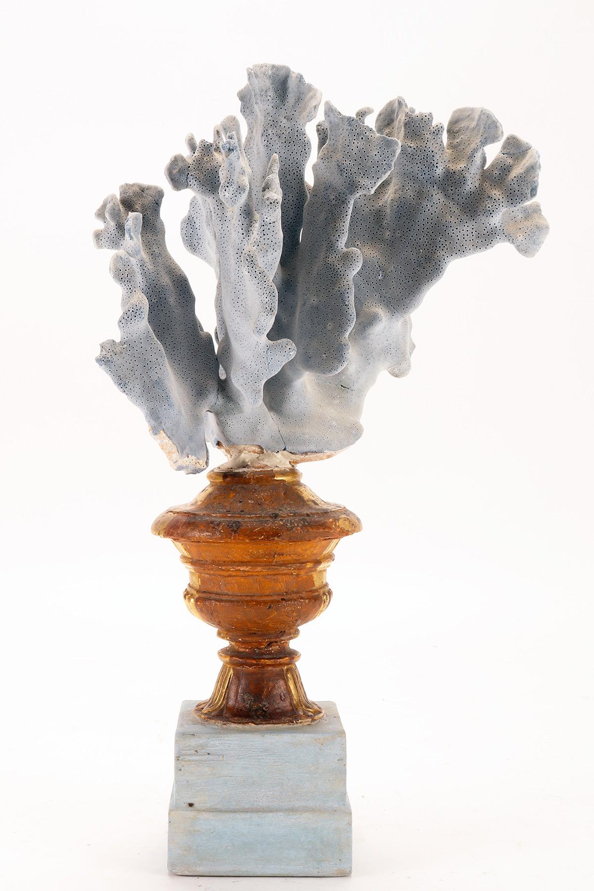 19th Century A branch of a light blue mother of pores, Italy 1880. For Sale