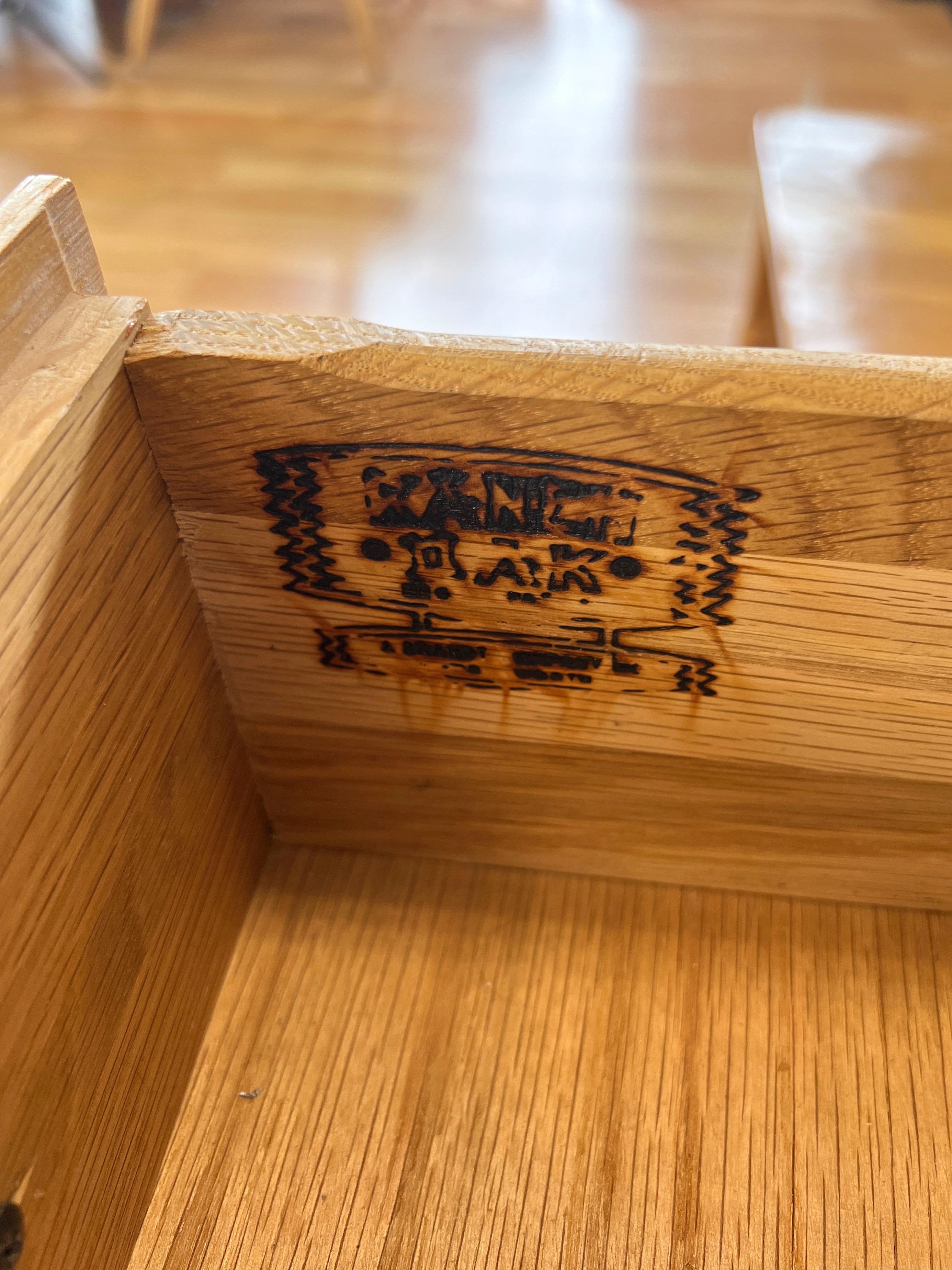 A. Brandt Co. Ranch Oak Desk and Chair Set, 1950s 2