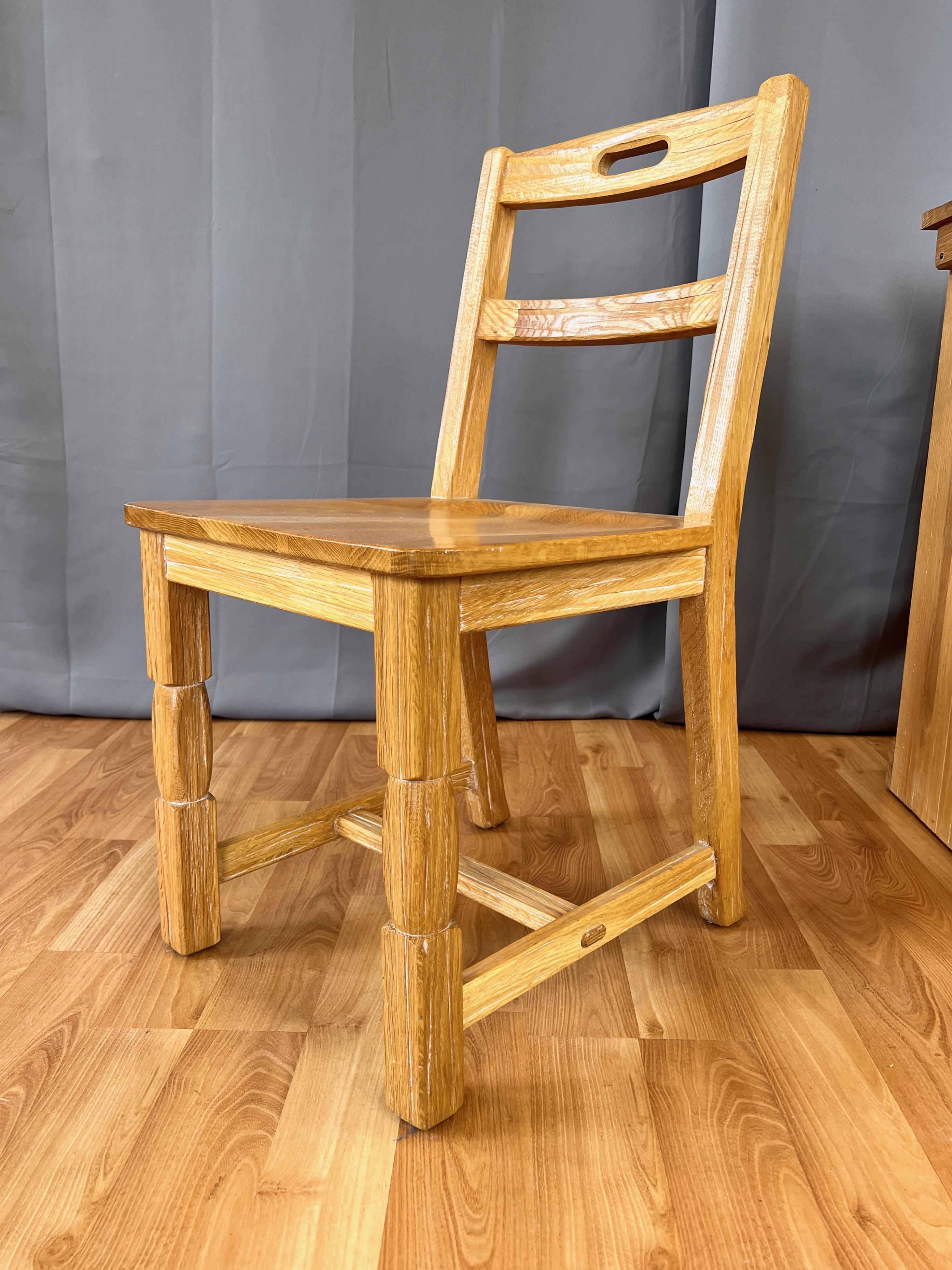 A. Brandt Co. Ranch Oak Desk and Chair Set, 1950s 6