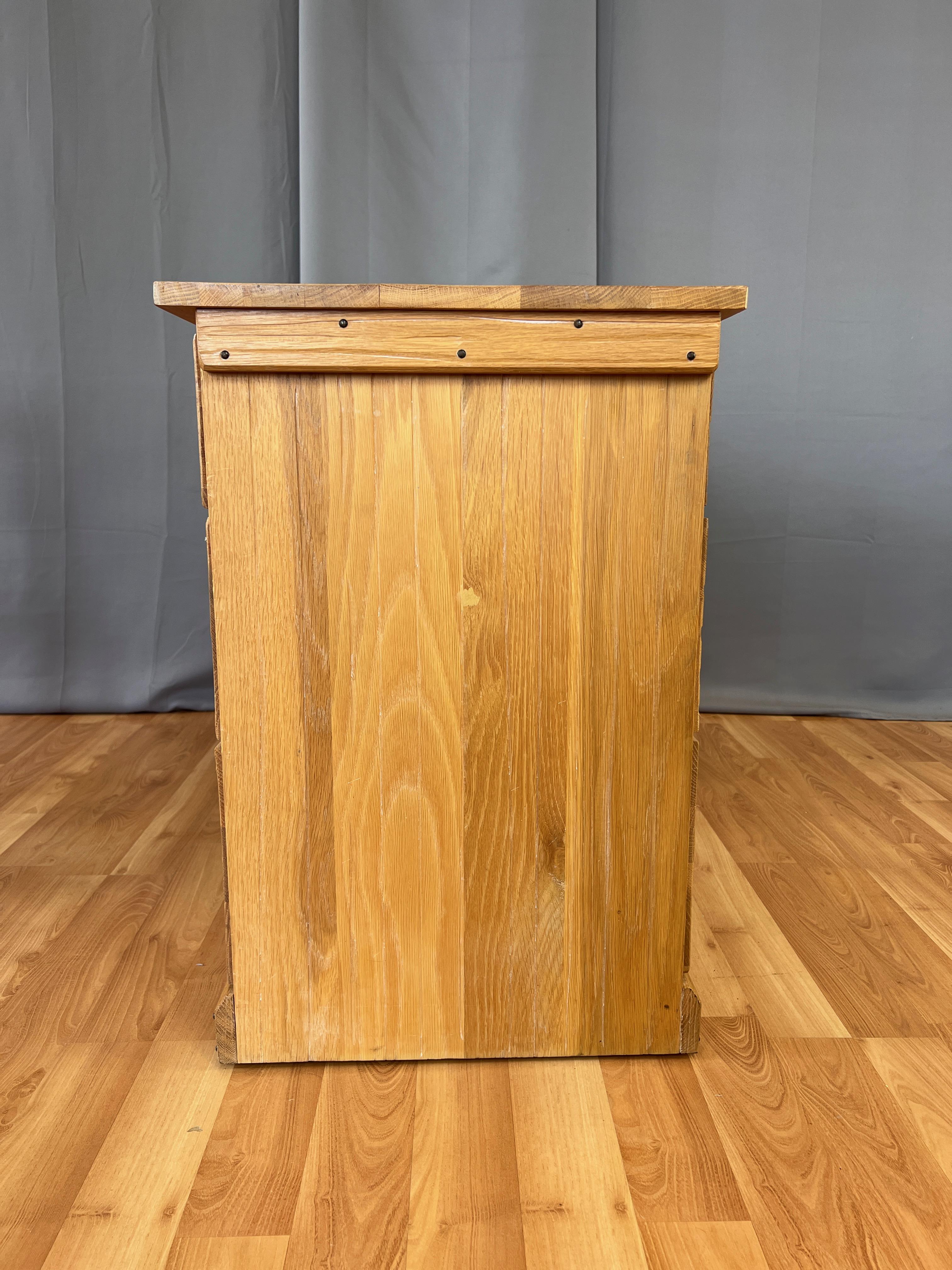 Mid-20th Century A. Brandt Co. Ranch Oak Desk and Chair Set, 1950s